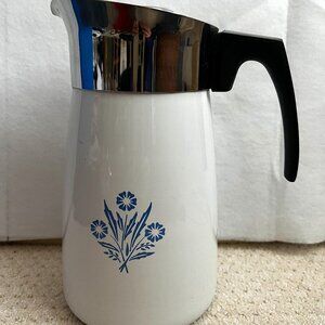 Vintage Corningware Blue Cornflower 10 cup P-149 Percolator